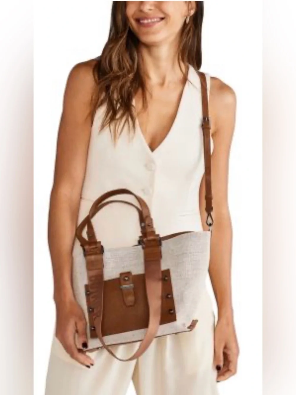 Botkier Warren Bite Size Linen Satchel Tote